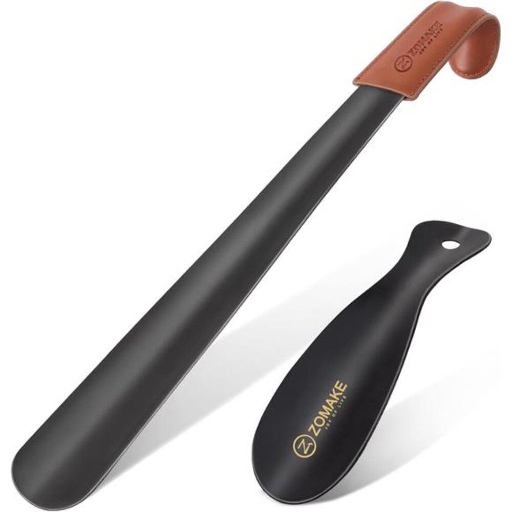 Long Shoe Horn for Seniors Men Metal Shoehorn Long handle for Boots Shoes